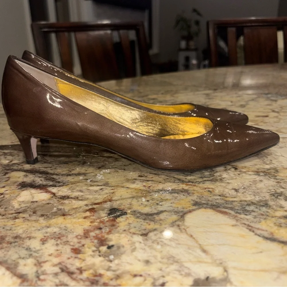 Ron White Patent Leather Kitten Heels Sz 38 - Picture 3 of 9